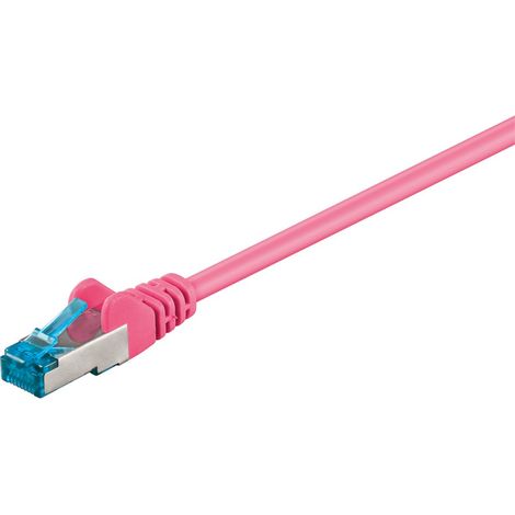 Goobay 94143 cable de red Magenta 0,25 m Cat6a S/FTP (S-STP)