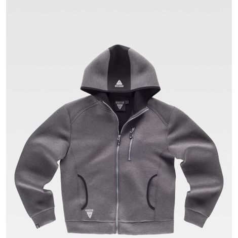 Sudadera combinada Sport con cremallera central S9485 WORKTEAM XL Gris+Negro (1/2)