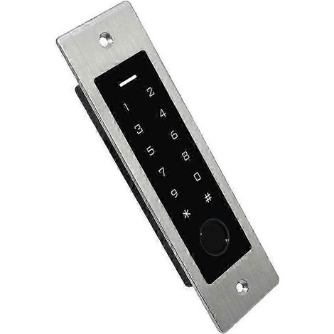 Clavier de contrôle d'accès par empreinte digitale étanche en métal intégré, lecteur 125 kHz, contrôleur de sécurité, ouvre-porte simple WHBYV (1/4)