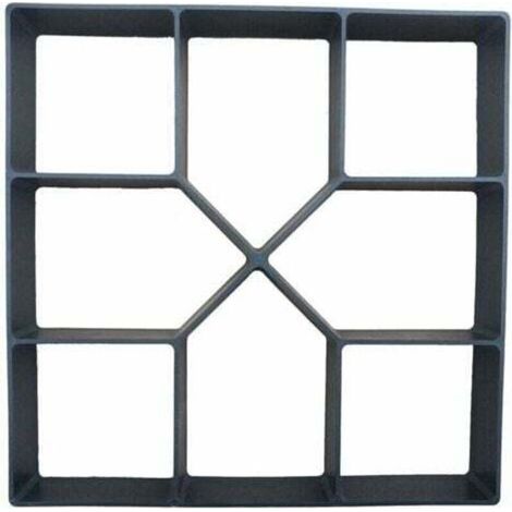 Moule à Pavage Plastique 40 x 40 cm pour Garden Terrasse Allée Patio Jardin Trottoirs Chemin de Pavage en Ciment Béton Moule à Pavé Réutilisable Moule de Coffrage Bricolage-- (1/4)