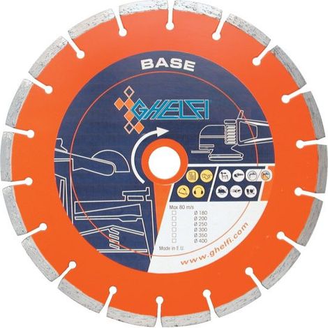GHELFI 4333 DISCO DIAMANTATO BASE DIAM. 300 mm FORO 25,4 SETTORI LASER