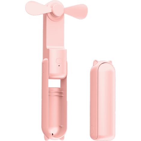 Ventilateur Portable Pliable - Batterie Rechargeable USB - 1200 à 2000 mAh - 3 Vitesses - Silencieux - Pour Extérieur Bureau Voyage - 1 Pièce (1/5)