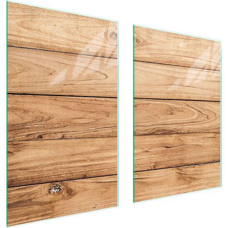 Assiette de protection en verre pour la cuisine 65x52 bois (1/5)