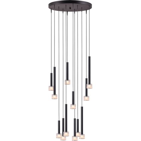 Suspension LED Fabro 12 feux - noir - 2992-05-05-50-12 (1/3)