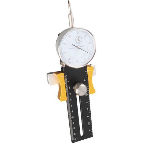 Jauge réglable pour scie à table et scie à ruban, outil étalonneur bois, acier inoxydable noir, 130-220mm, 1 clé hexagonale (1/5)