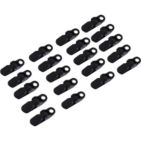Paquete de 20 clips de plástico para tiendas de campaña, toldos y cuerdas para actividades al aire libre. (1/5)