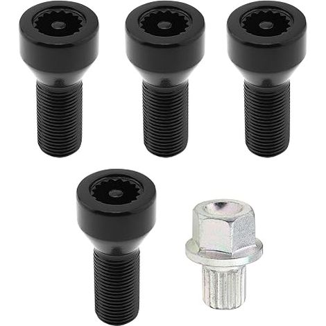 Wheel Nuts 36136786191 M14x1.25mm Key Lock Black (1/5)