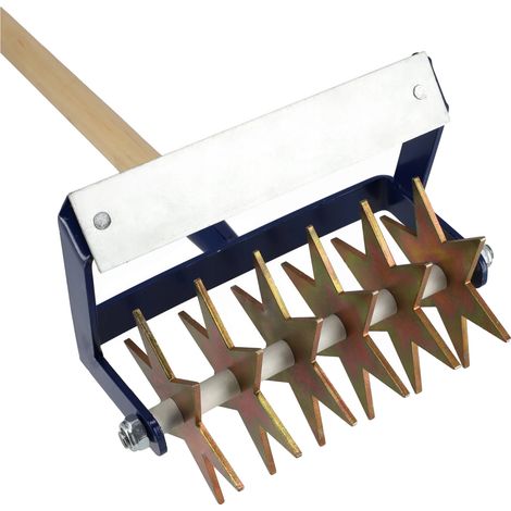 Cultivateur de jardin, Métal, 42 cm x 15 cm, design à 6 lames, Convient pour le sol de jardin, 1,5 kg (1/5)