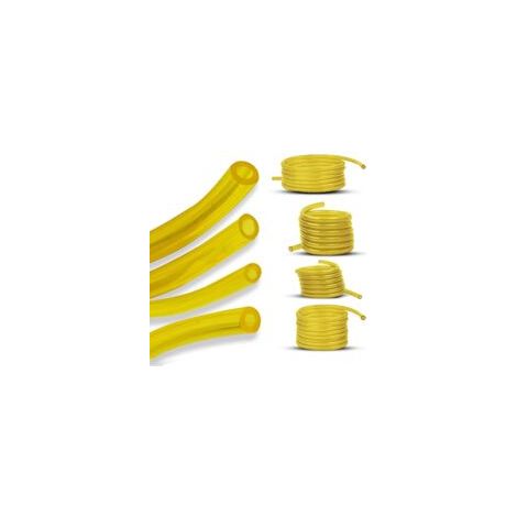 Pour 4 tailles de tuyau de tuyau pour débroussailleuse, tronçonneuse, souffleur et autres outils électriques pour moteur à 2 temps pour Poulan, Craftman (jaune, 4 pièces)