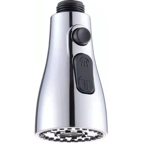 Douchette De Robinet Avec Bouton Stop Types De Jet Rétractable Evier Cuisine Pro Tête Pour Mitigeur Wc Salle De Bain Universalle Mat 3 (1/4)