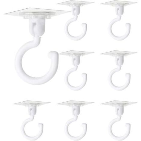 transparente, selbstklebende Haken, 360° drehbar, starke Klebekraft, für Decke und Wand, kein Bohren erforderlich, für Bad, WC, Küche, Büro, Wand und Decke (1/4)