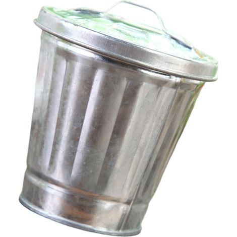 Variétés de poubelles en fer élégantes pour chaque-Argent (1/2)