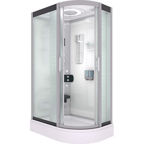 Dampfdusche Sauna Dusche Duschkabine D60-70M2R 80x120 cm ohne 2K Scheiben Versiegelung (1/5)