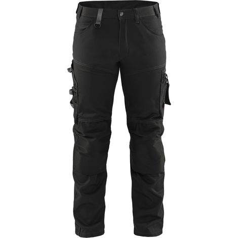 Pantalón de trabajo elástico artesanal 1799 - Negro L - FR(46) - SE(C52) - Corto