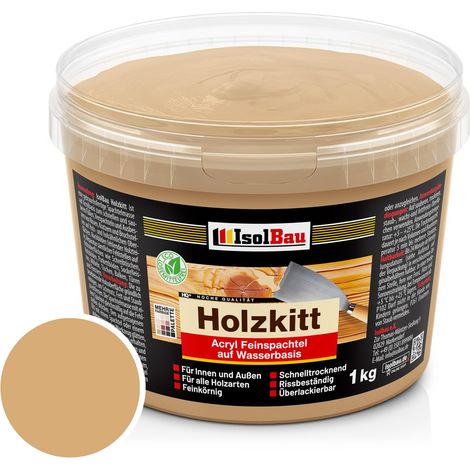 Holzkitt Spachtelmasse Holzspachtelmasse Außen Innen 1 kg Eiche Natur ( Nr. 24 ) (1/5)