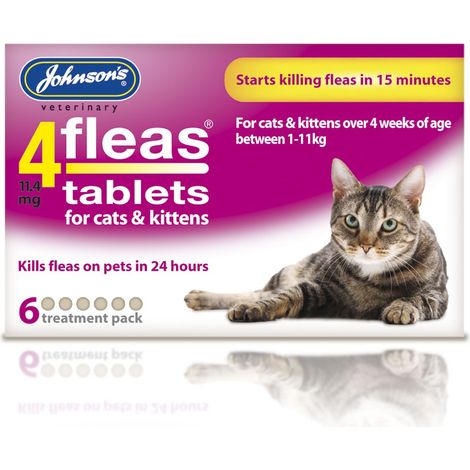 JVP 4 Fleas Cat Flea Tablets (6Tabs) PK6 - 2047 (1/5)