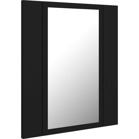 Mueble de baño con espejo LED 40 x 12 x 45 acrílico negro 020006731 (1/4)