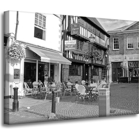 Leinwanddruck Architektur Café 70x50 cm