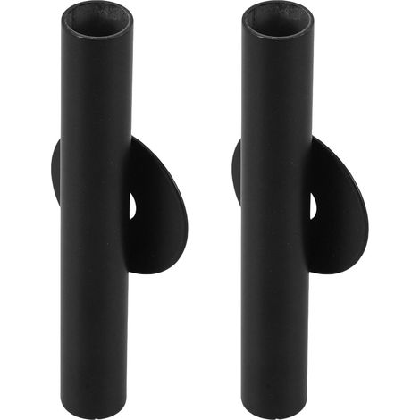 STOBAZA Lot de 2 vases muraux tubulaires en alliage noir pour fleurs séchées et fraîches (1/5)