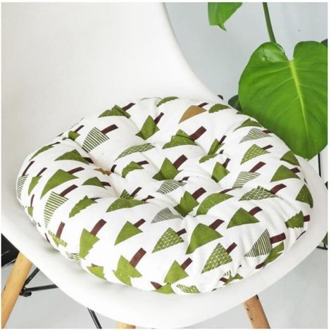 50x50cm,Coussin de Siège Ronde,Décoration pour Maison Salle à Manger Voiture Auto,Galettes de Chaise Coussin de Sièg,Style-3