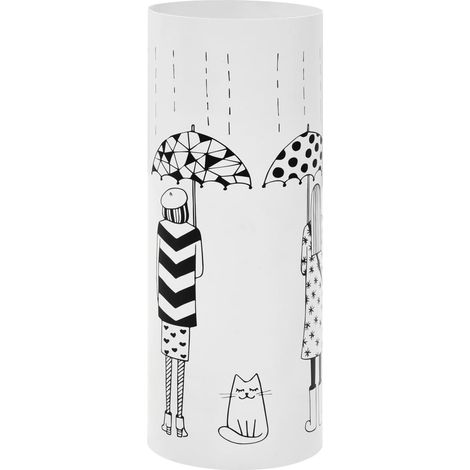 vidaXL Porte-parapluie Femmes Acier Blanc