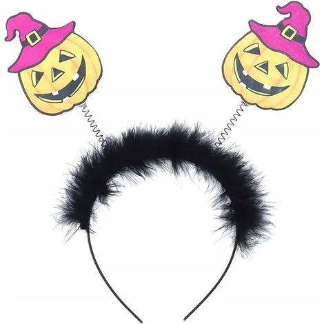 Cerchietto per capelli per festa di Halloween con zucche su molle (1/4)