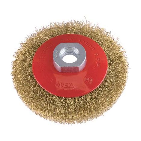 SPAZZOLA ACCIAIO CONICA + FILETTO PG - 467.00 MM  90 F.M14- 2 pezzi