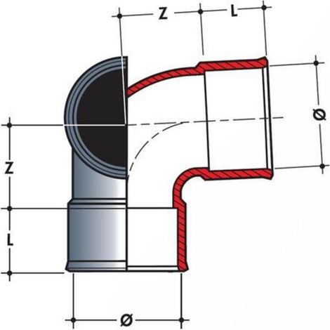 Nicoll – Raccord d'évacuation PVC coudé double 87°30 – Femelle-femelle – Diamètre 100 mm – Pour réseaux d'évacuation eaux usées et pluviales (1/5)