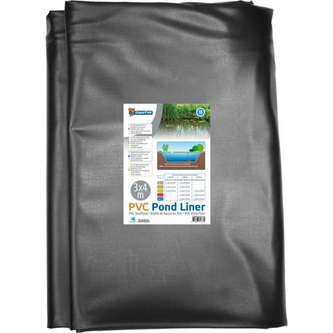 Bâche liner PVC pour bassin épaisseur 0,5 mm 3 x 4 m