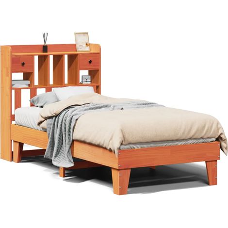Maison Exclusive - Letto senza Materasso Marrone Cera 75x190 cm in Legno di Pino