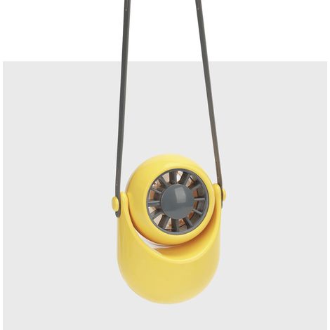 Filiyano-Mini ventilateur portable, rechargeable 500 mAh, avec sangle de suspension élastique. Idéal pour la maison, le bureau, l'école, les activités (1/5)