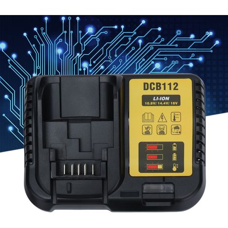 Chargeur pour Batterie Lithium Haute Efficacité Charge Rapide Lithium Ion Batterie Lithium Charger DCB112US DCB112 Modèle Plug 110-220V (2 Pin) (1/5)
