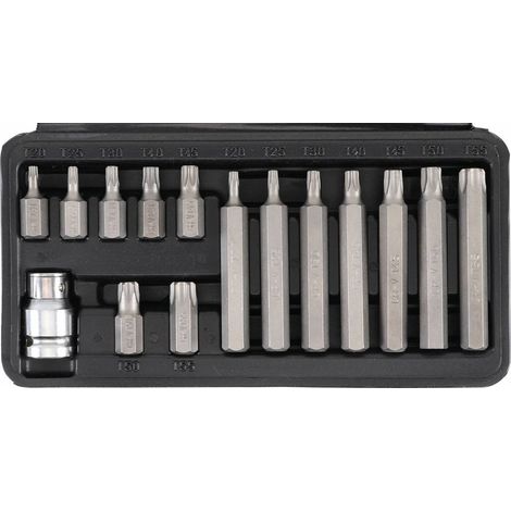 Bit-Set kraftmann 5040 T-Profil 15-teilig Adapter 12,5 mm