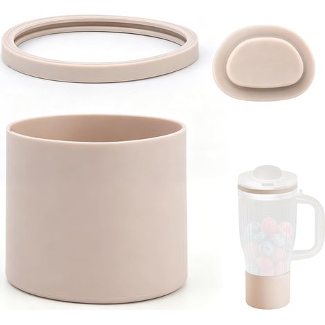 3pcs Rechange Compatibles avec le Blender Personnel, Joint D’étanchéité et Bouchon en Silicone pour Gobelet Individuel à Smoothie Accessoires Anti-Fuites (Couleur Chair) (1/5)