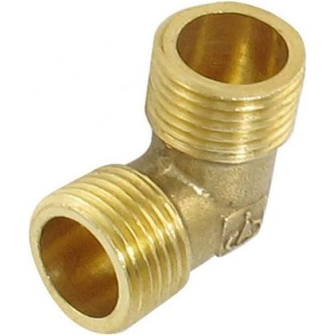 Raccord Coudé Laiton - 1/2 Pouces BSP Mâle x Mâle - Pour Tuyaux Air Carburant Eau - 1 Pièce
