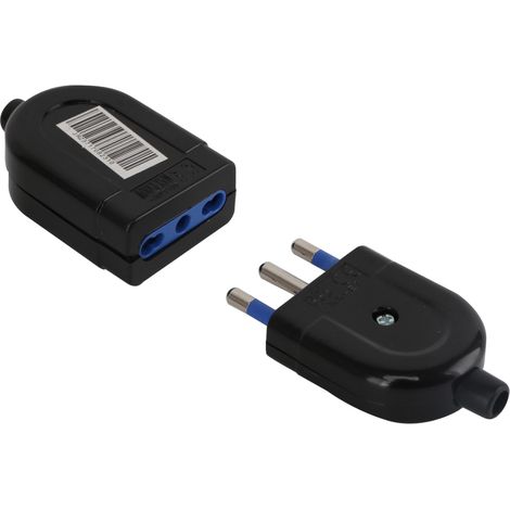 Aigostar Set Presa e Spina 16A 3680W Nero Standard Italiano PC 2 Coppie (1/3)