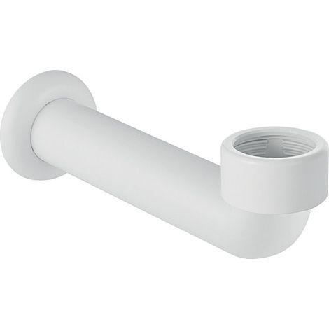 Geberit Anschlussbogen 90 Grad mit Wandrosette Außendurchmesser 50mm, Alpinweiß (1/5)