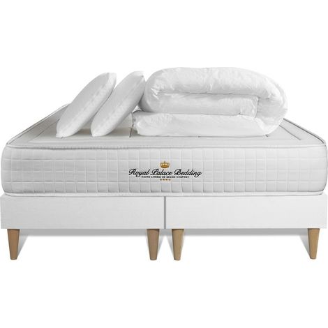 Pack Colchón blanco espuma viscoelástica 180 x 200
