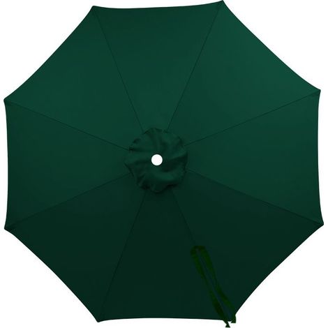 Auvent De Remplacement pour Parasol 2.5m/8 Baleines,Toile De Parasol Déporté Remplacement Pour Cour Vert foncé,Jardin,Plage,Protection UV (1/5)