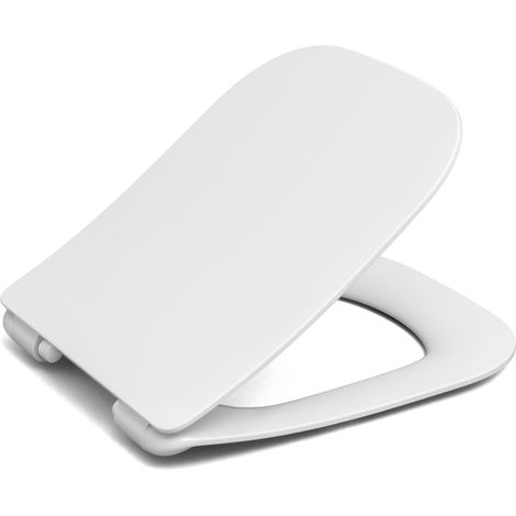 Abattant WC rectangulaire SLIM pour CERSANIT COLOUR – frein de chute