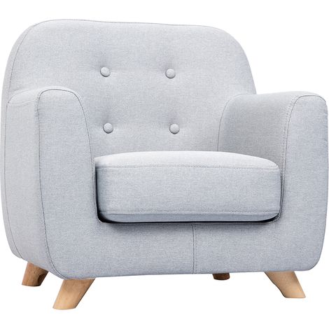 Sillón infantil nórdico gris claro NORKID (1/4)