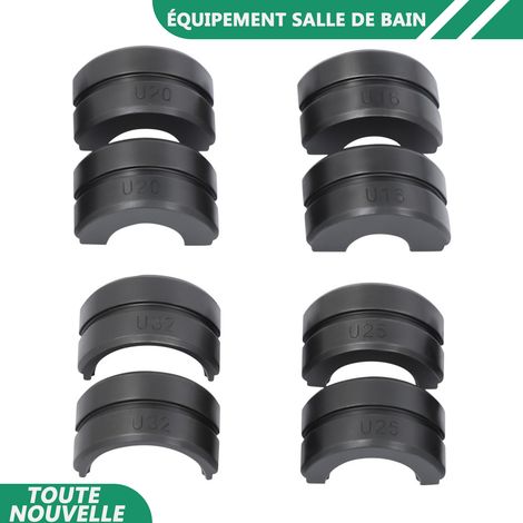 WAOBDLA 4pcs U-modèle tuyau presseur mâchoires Cr45 acier U16mm U20mm U25mm U32mm (1/5)