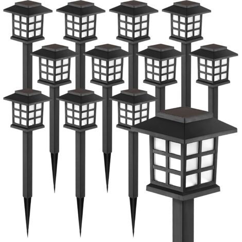 Solarbetriebene Lichterkette, 12 wasserdichte LED-Solarleuchten für den Außenbereich, Solar-Wegeleuchten bieten 10 Stunden Beleuchtung für Ihren Garten, Ihre Landschaft, Ihren Weg, Ihren Hof, Ihre Ter (1/5)