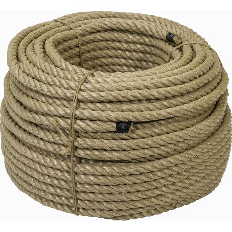Werka Pro – Corde polypropylène Ø22mm x 50m – Capacité de rupture 6040 kg – Traitement anti-UV pour exposition prolongée – Pour arrimage et fixation