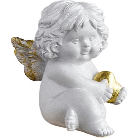 Amor-Figur, Engelsfigur, Tischdekoration, weiß mit Flügeln, Engelsstatue, Engelsdekoration für drinnen und draußen-Style C (1/5)