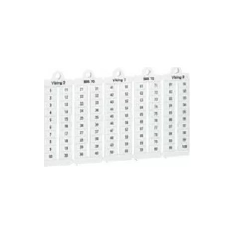 Legrand 039518 - Placa marcadora de bloque de conexiones Viking 3 - lect horiz - paso 6 - números 31 a 40