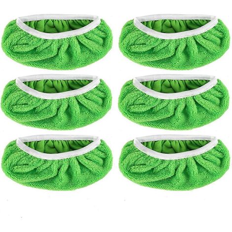 Lot de 6 rechanges de serpillère pour nettoyage domestique, tampons de lavage pour sols, refill balai microfibre, kit d'entretien maison. (1/5)