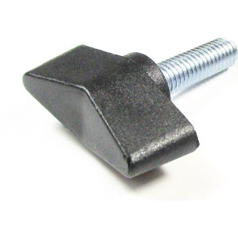 Vis papillon de blocage M5 – Tête en plastique noir – Acier zingué – Diamètre 5 mm, longueur 20 mm – Excellente prise en main – Ajile