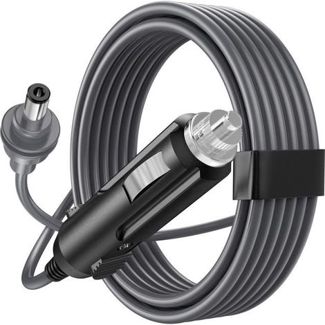 Chargeur allume-cigare 2m EDUP EP-SK0101 - Câble d'alimentation étanche DC 5.5x2.1mm - Compatible voiture et camping-car (1/5)