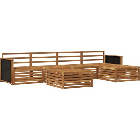 Ensemble de canapés d'extérieur 6 pcs Naturel 79 x 79 x 37 cm vidaXL (1/5)